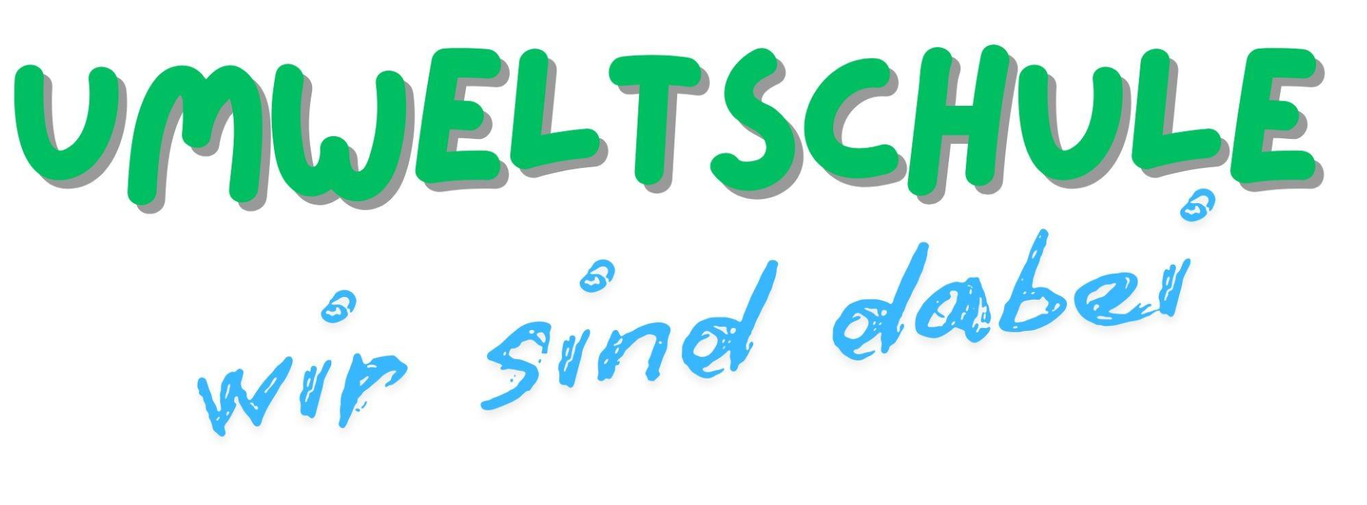 Happy school kids having fun while running through the hallway. Logo des Programms Umweltschule in Europa